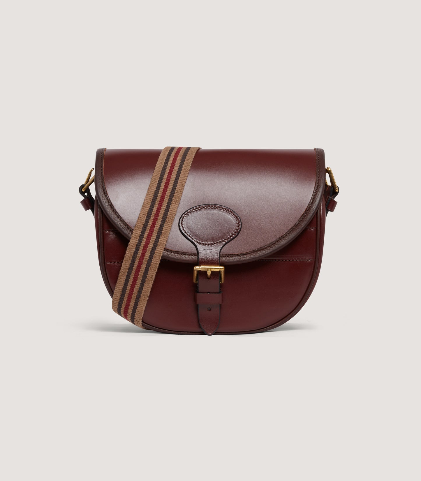 Bridle Leather Cartridge Bag in Chestnut