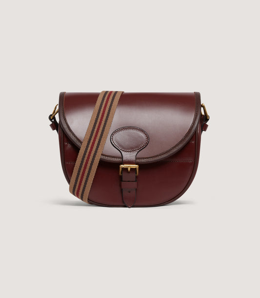 Bridle Leather Cartridge Bag in Chestnut