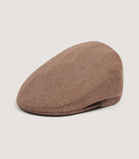 Litton Short Peak Cashmere Tweed Cap in Percy