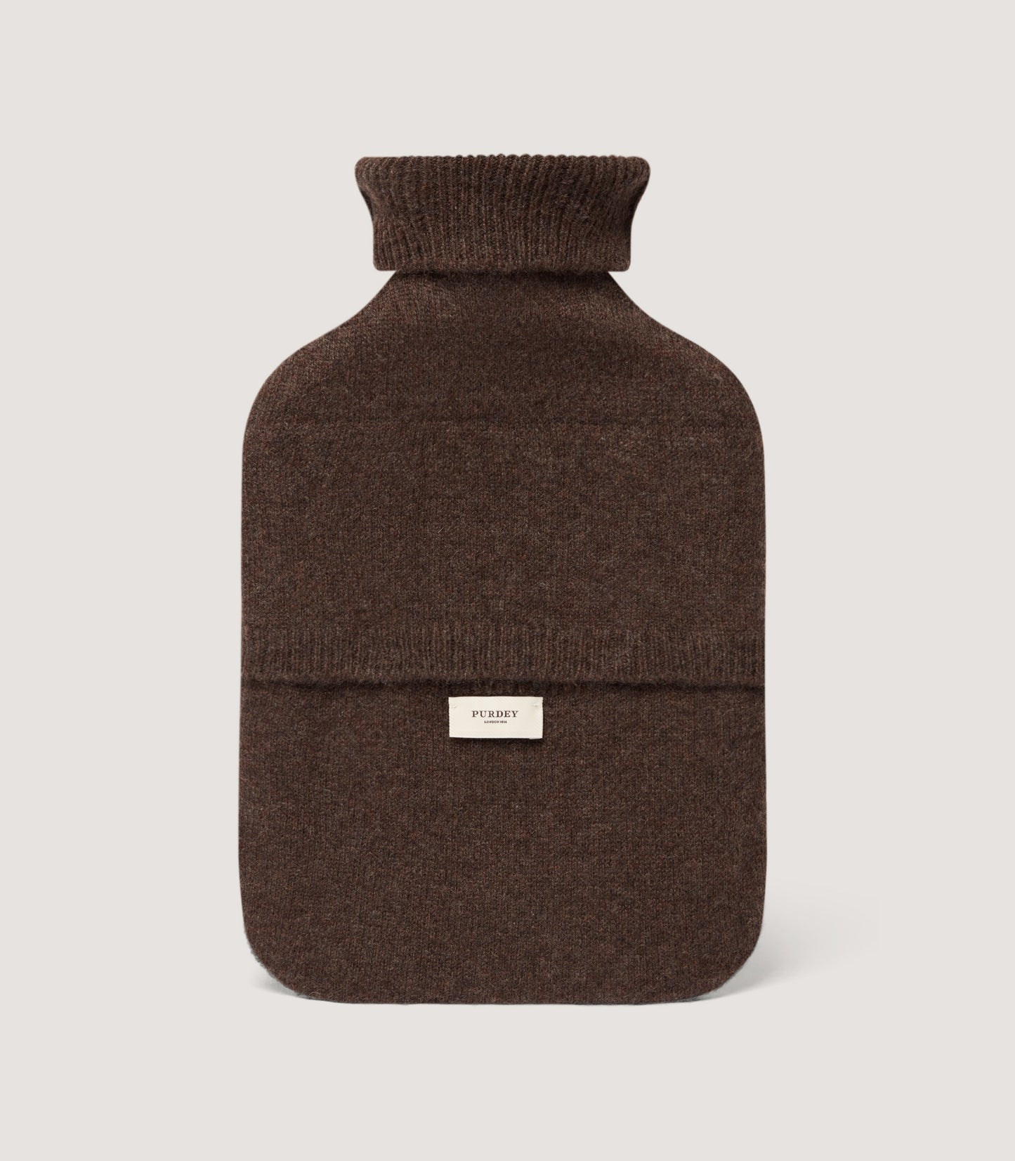 Cable Knit Hot Water Bottle in Walnut