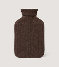 Cable Knit Hot Water Bottle in Walnut