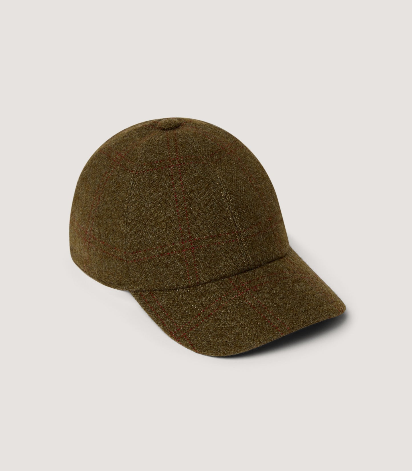 Cashmere Mix Tweed Baseball Cap in Legerwood