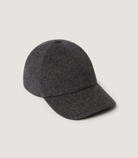Merino Baseball Cap in Charcoal