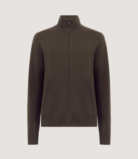 Men's Halkin Technical Zip Front Cardigan in Loden
