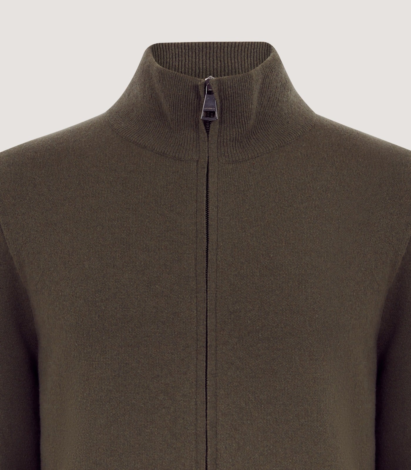 Men's Halkin Technical Zip Front Cardigan in Loden