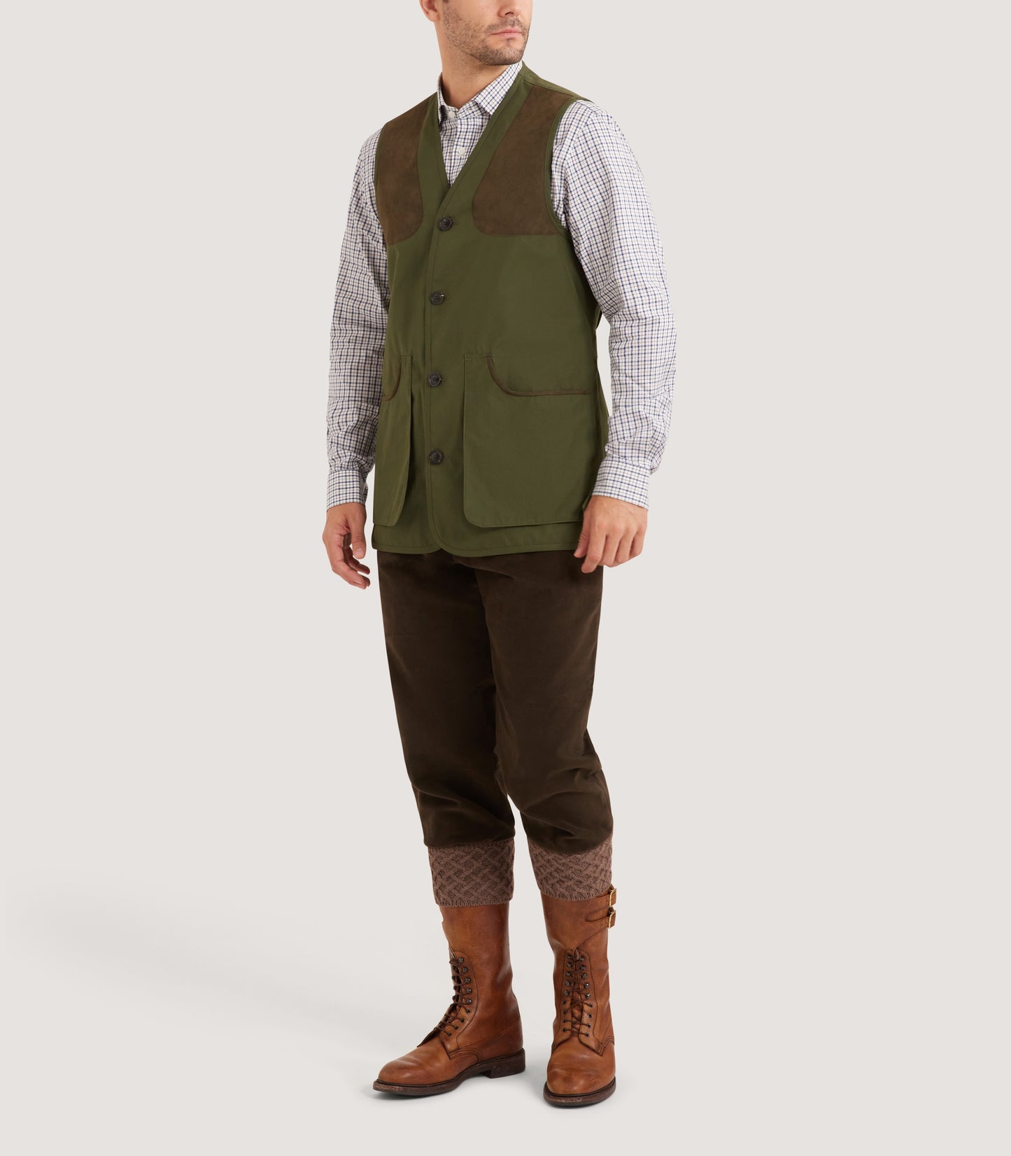 Men's Dawson Lightweight Shooting Vest in Dark Green