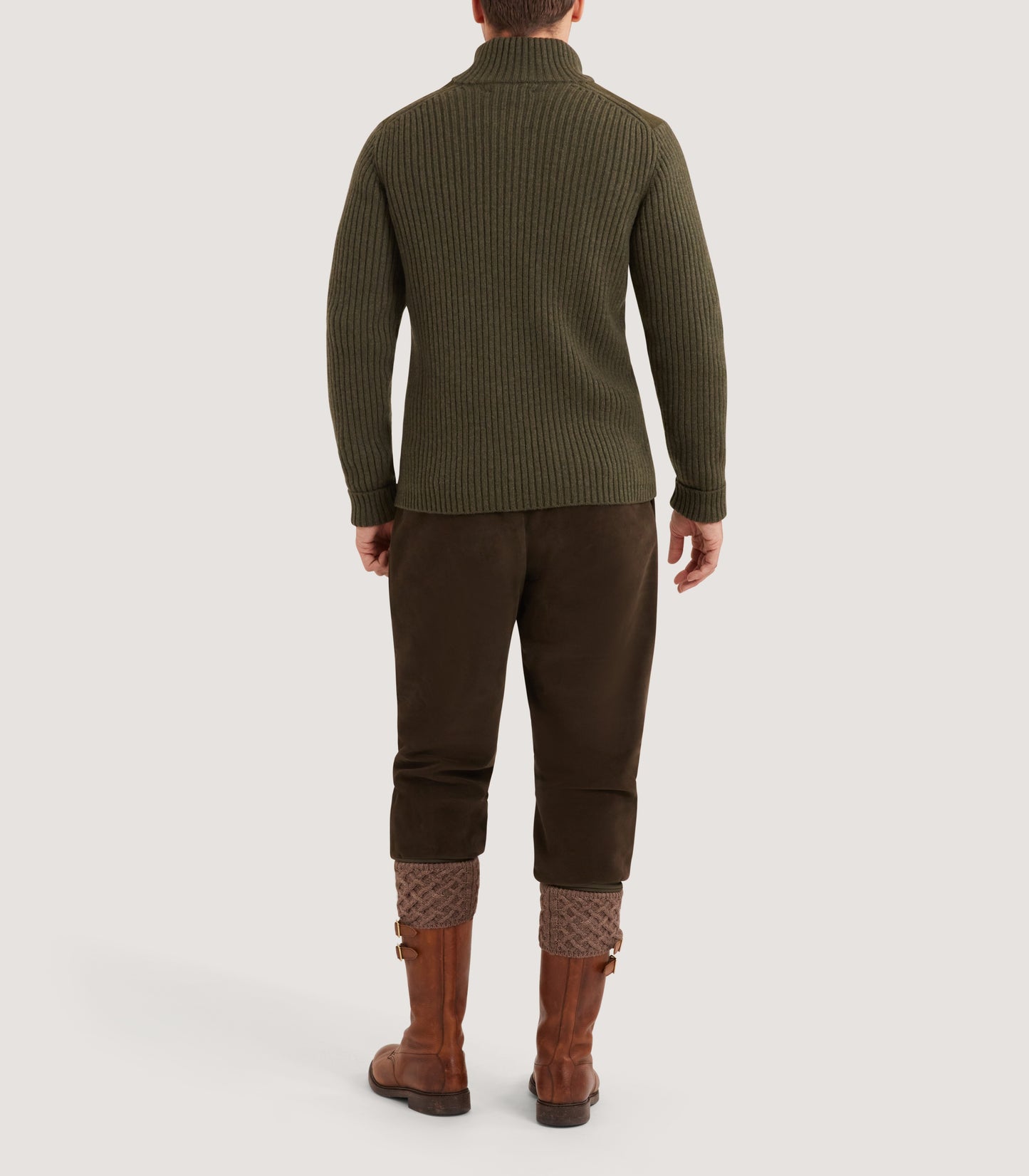 Quarter Zip Commando Sweater in Loden