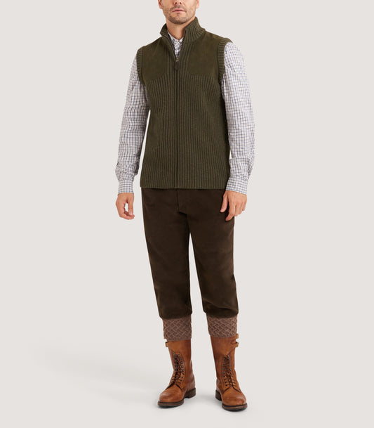 Men's Moleskin Breeks With Storm Cuff In Rouge Brown
