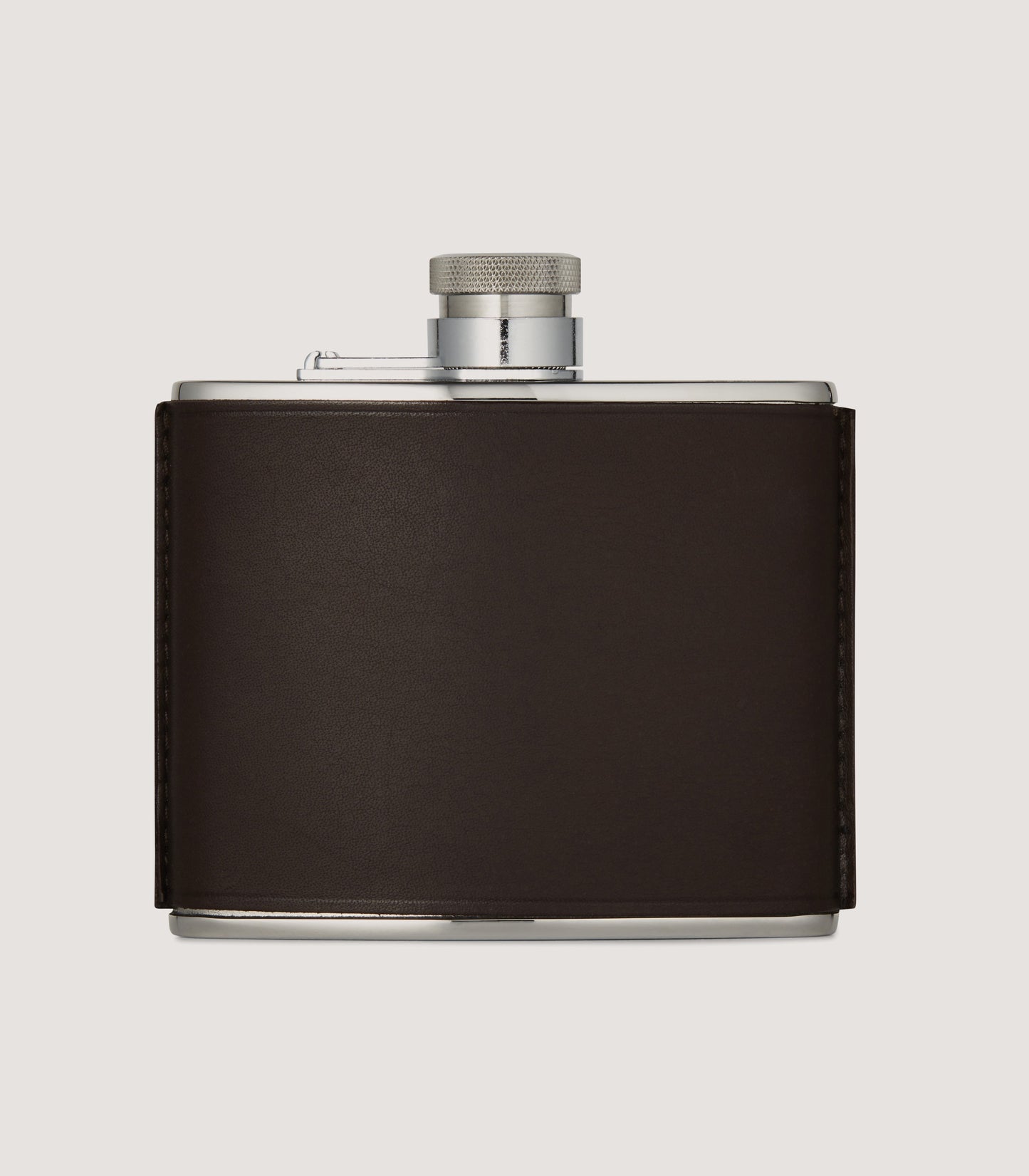 4oz Leather Flask In Dark Brown