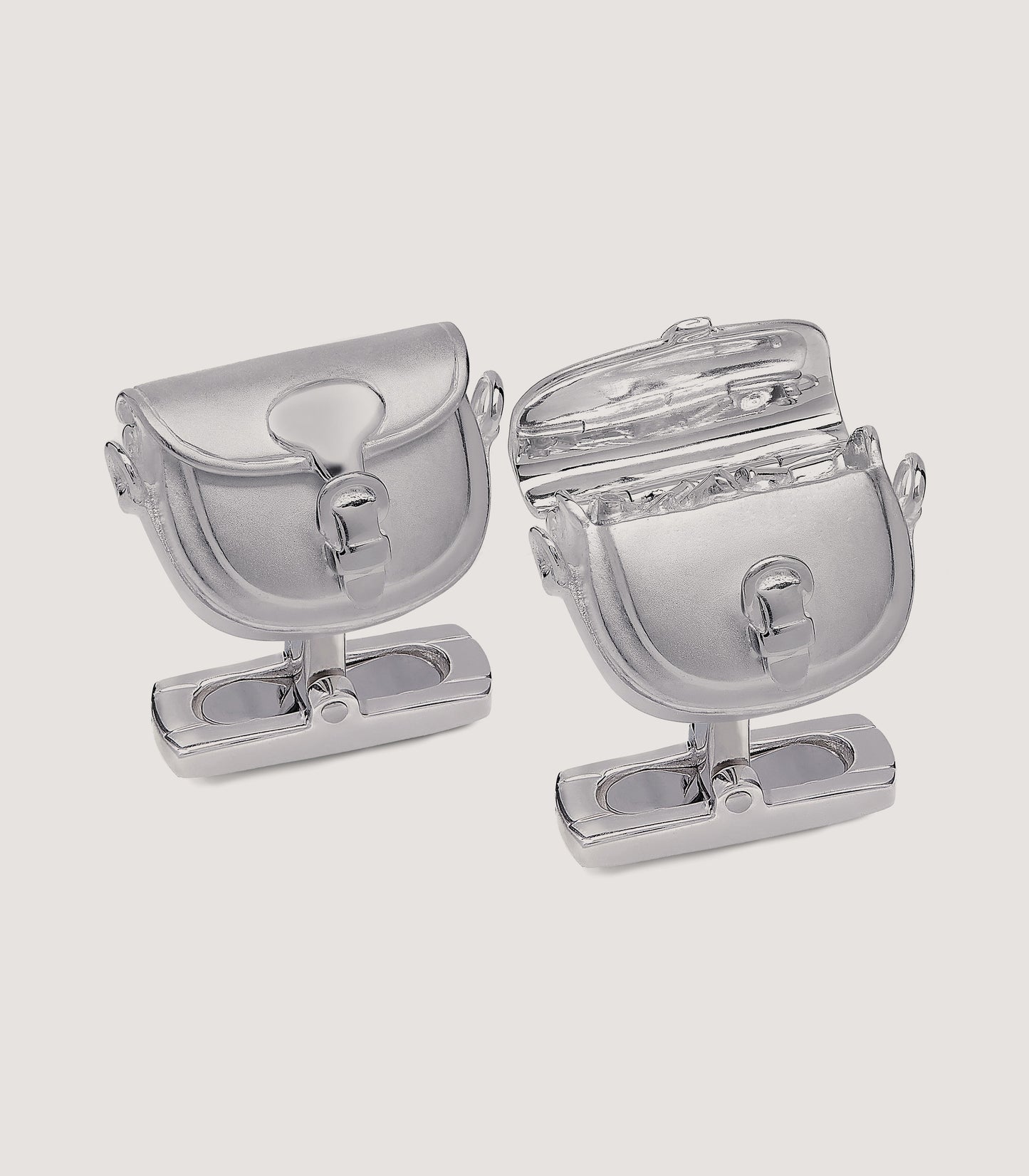 Cartridge Bag Cufflinks In Silver