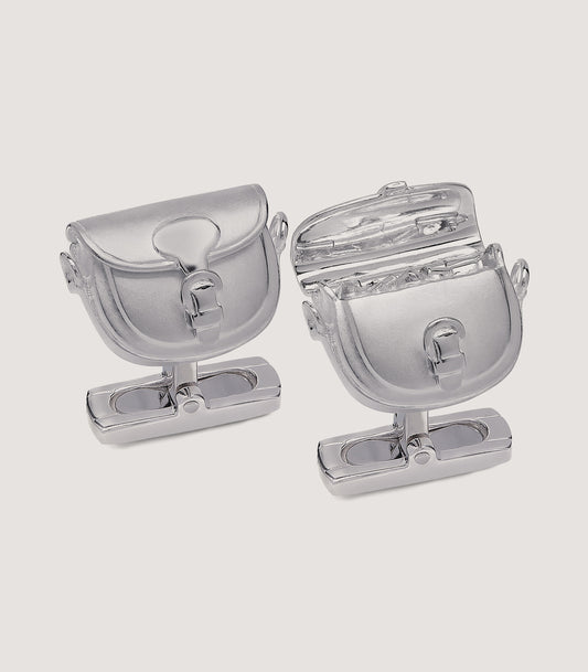 Cartridge Bag Cufflinks In Silver