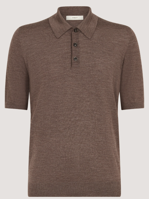 Men's Tantallon Short Sleeve Polo Shirt in Hazelnut