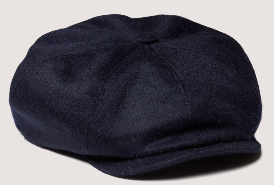 Dalby Bakerboy Loden Cap In Navy