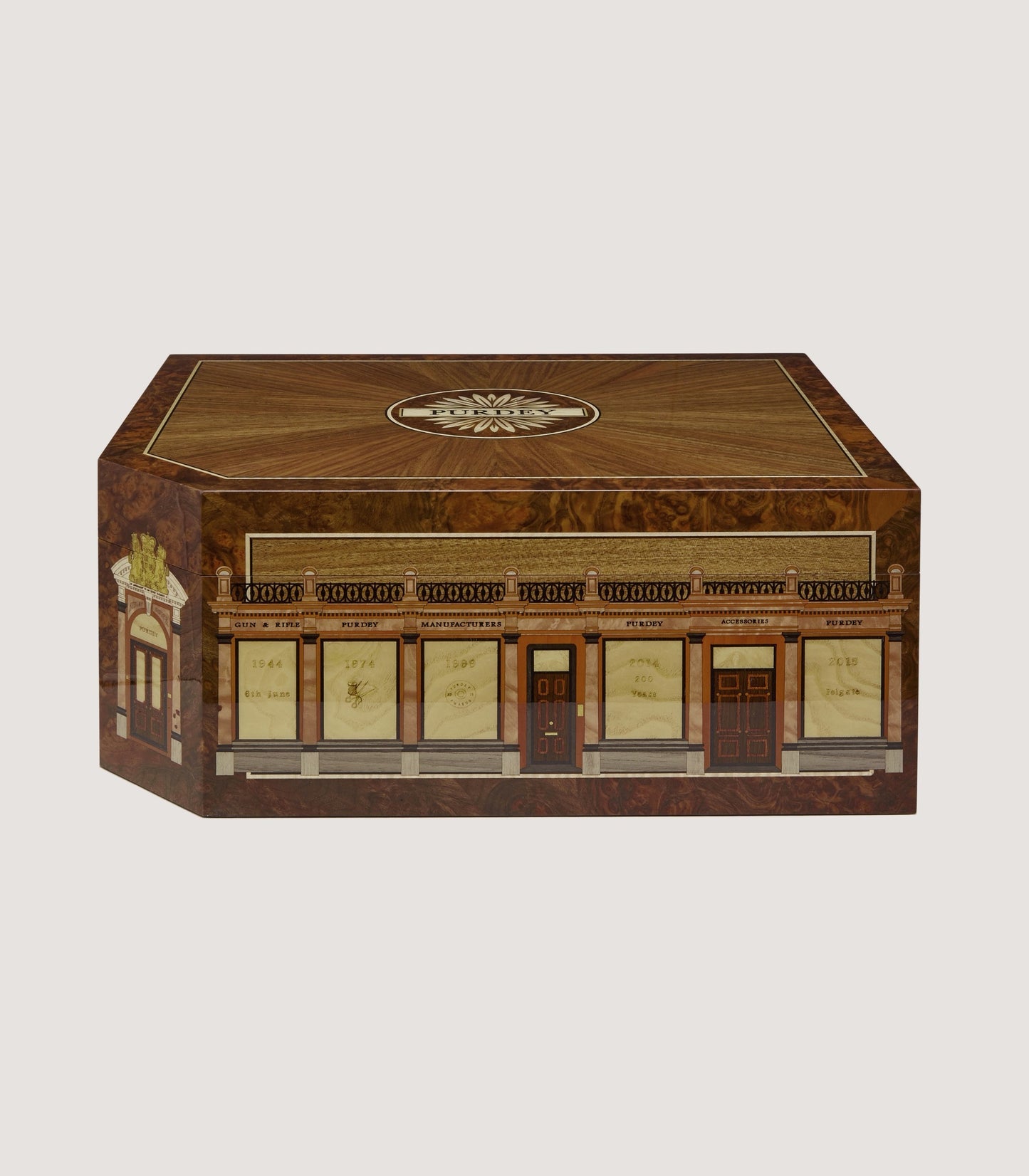 Audley House Marquetry Humidor In Natural