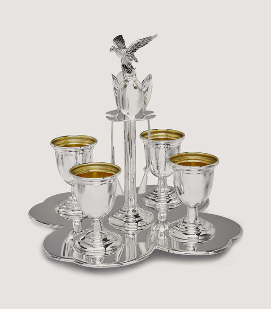 Silver Egg Set In Silver