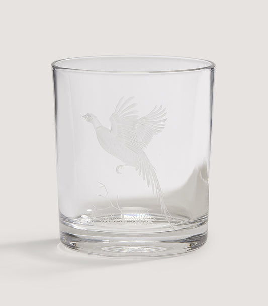 Crystal Tumbler - Flying Pheasant