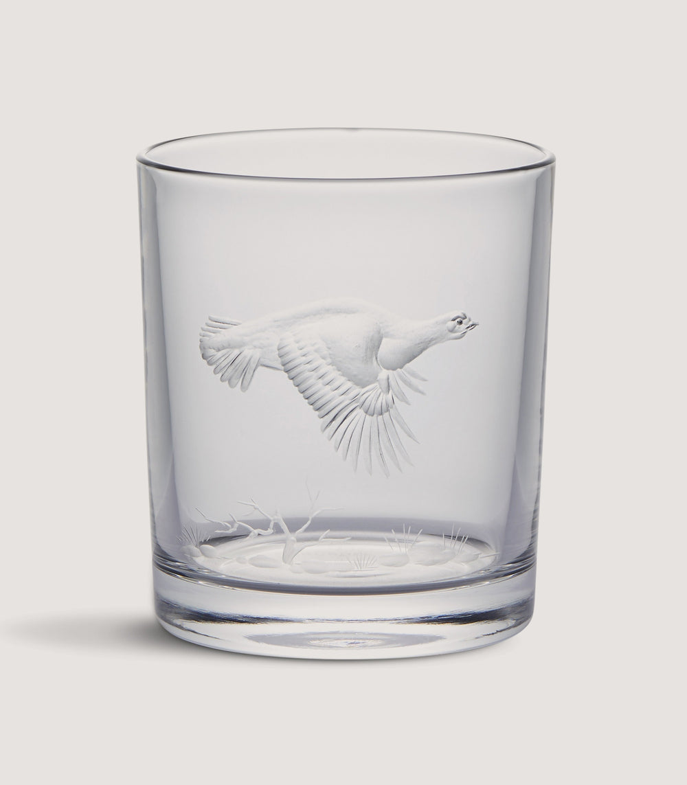 Crystal Tumbler - Flying Grouse