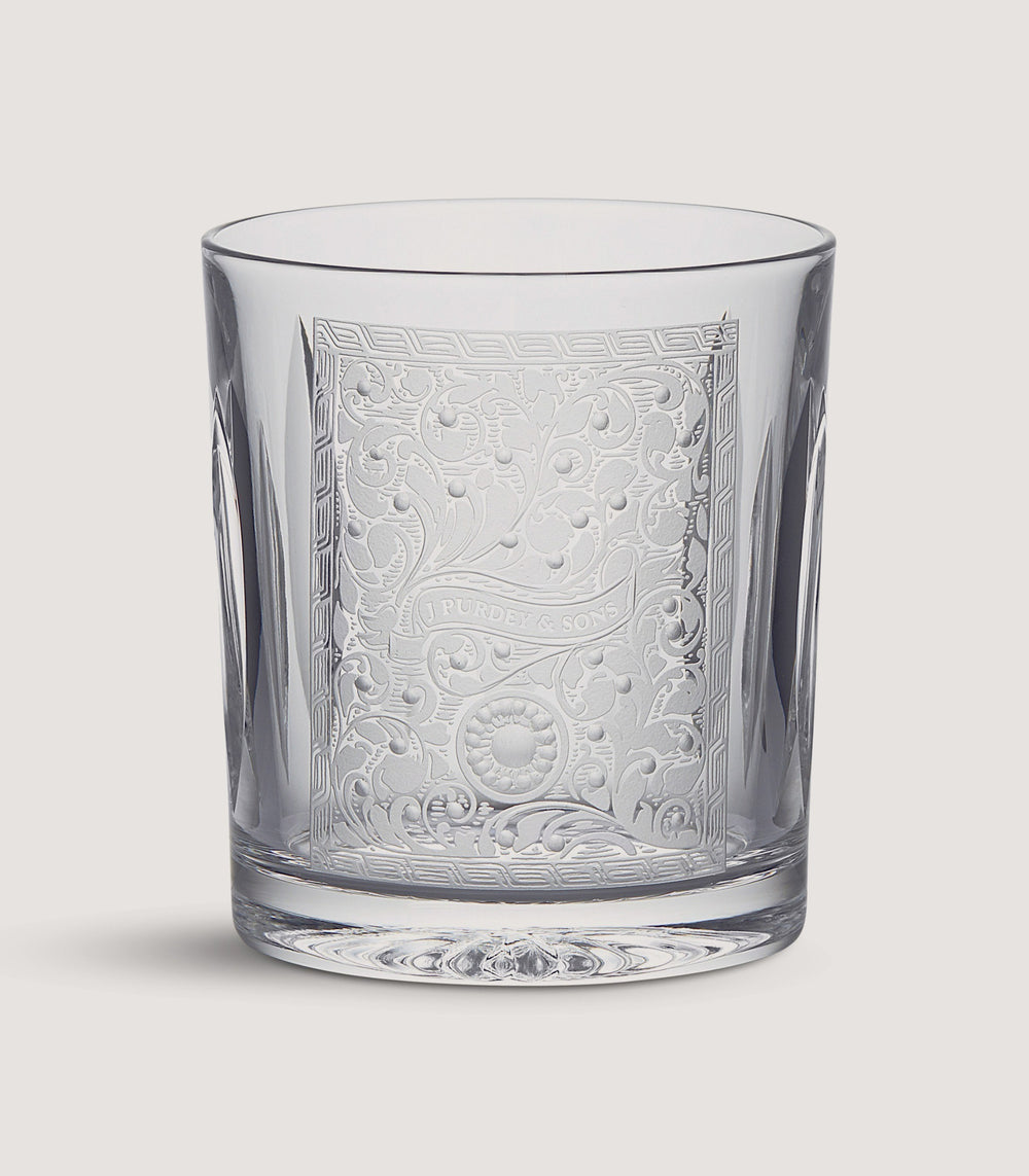 Crystal Tumbler With Scroll Engraving