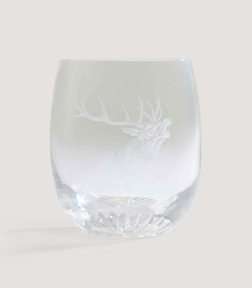 Copper Wheel Engraved Macnab Challenge Red Stag Crystal Tumbler