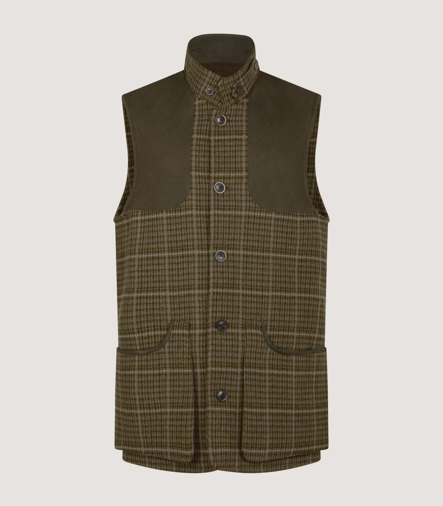 Men's Tom Purdey High Collar Tweed Shooting Vest