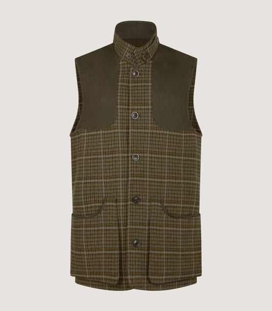 Men's Tom Purdey High Collar Tweed Shooting Vest