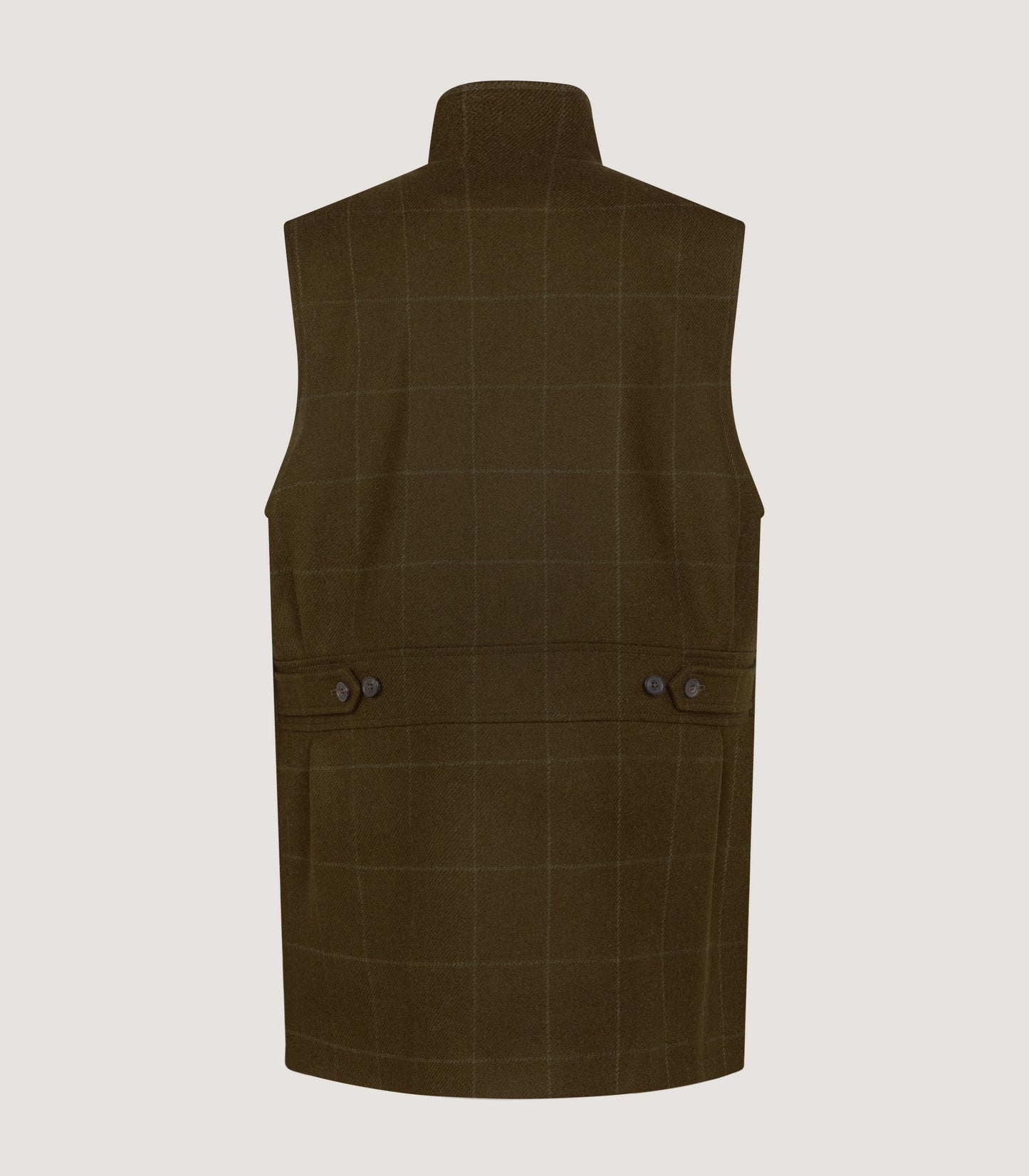 Men's High Collar Tweed Shooting Vest in Zetland