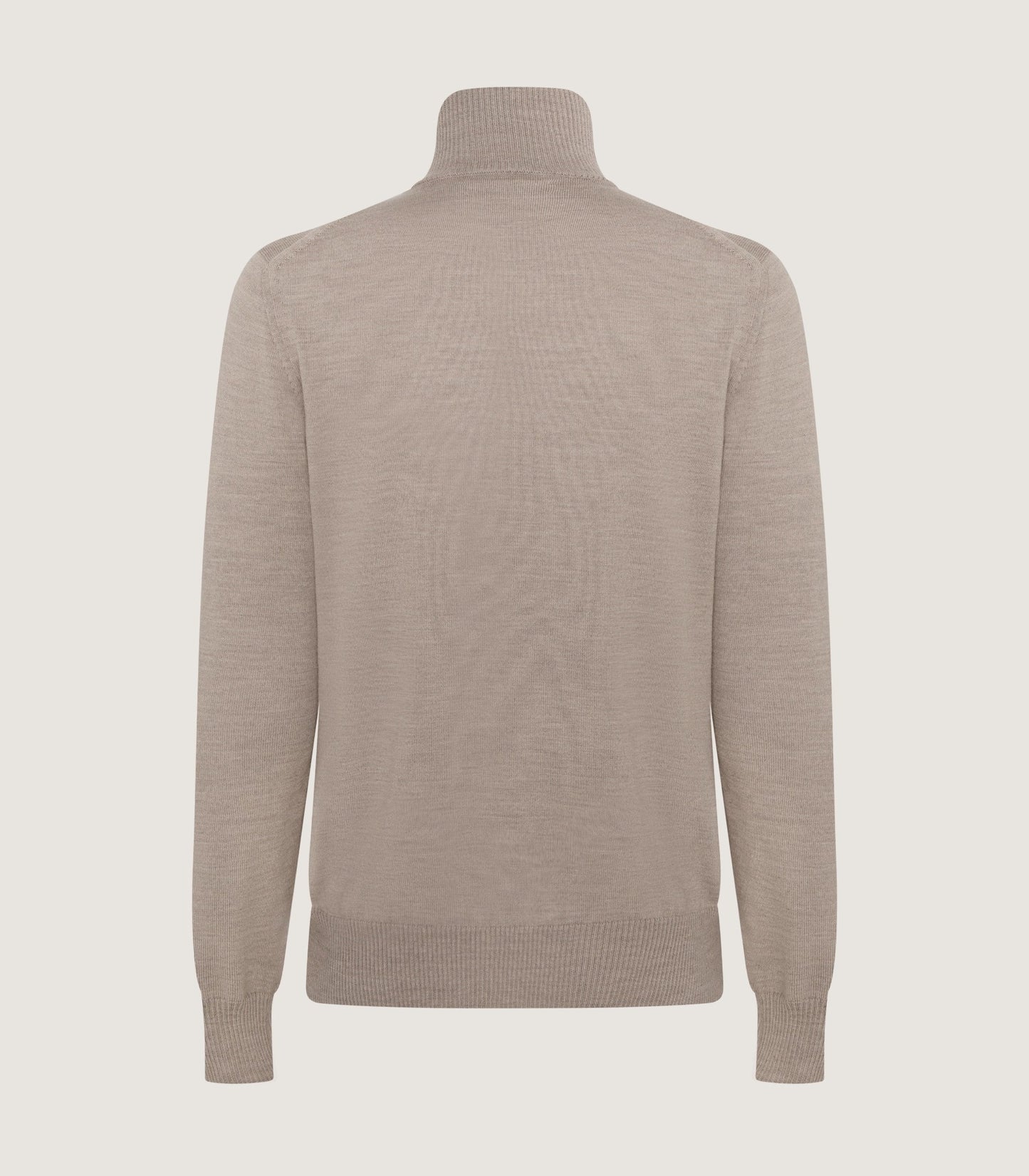 Men's Linton Quarter Zip Long Sleeve Sweater In Taupe