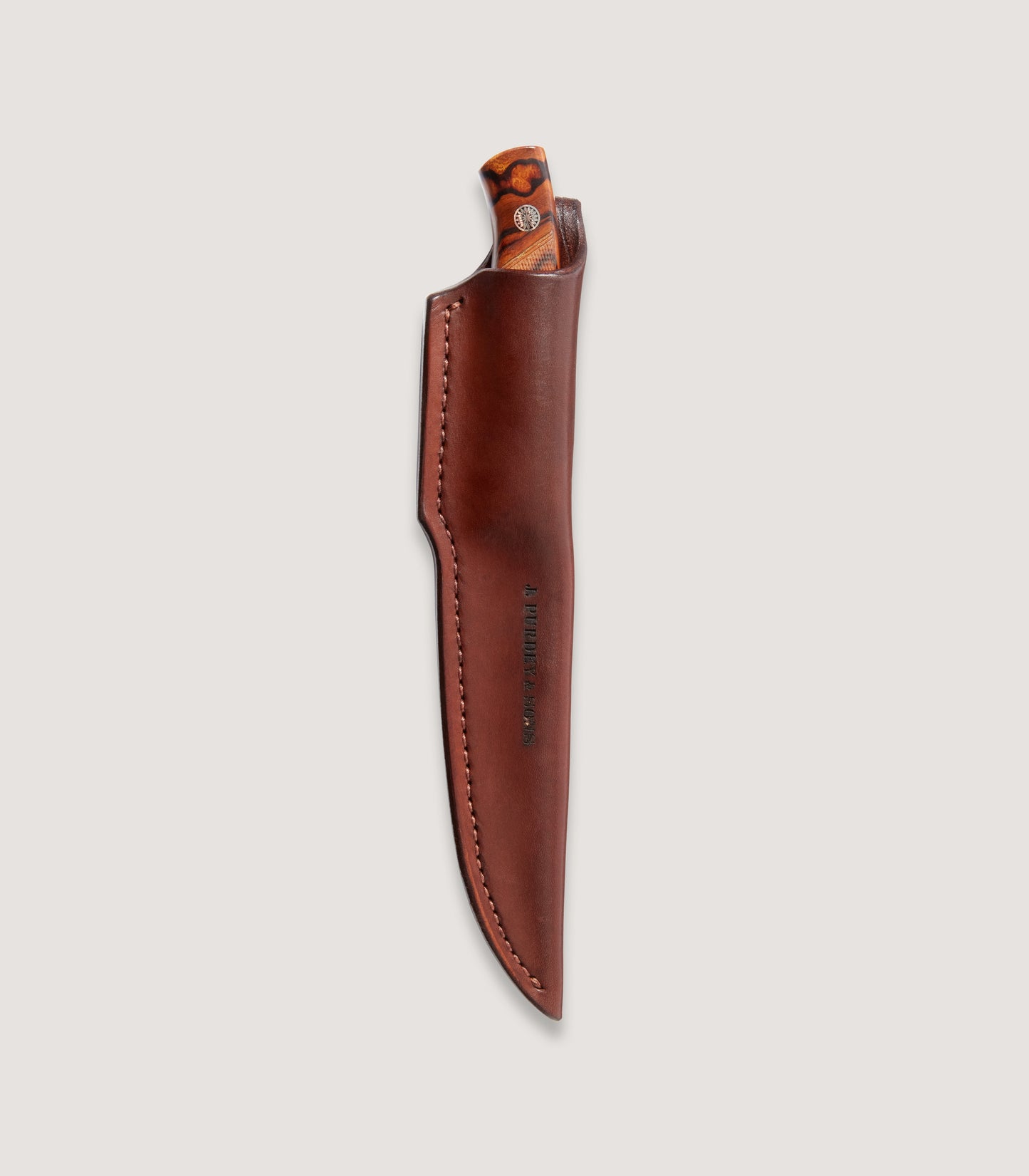 The Damascus Red - Chequered Desert Iron Wood Knife