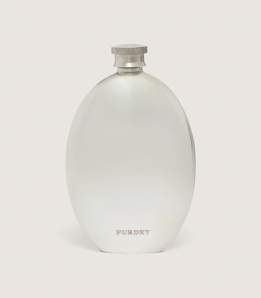 Oval Pewter Flask In Pewter