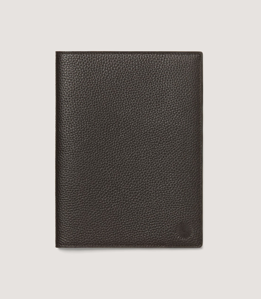 Leather Notebook Cover in Dark Brown