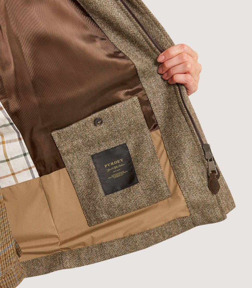 Women's Lightweight Tweed Field Coat in Acorn