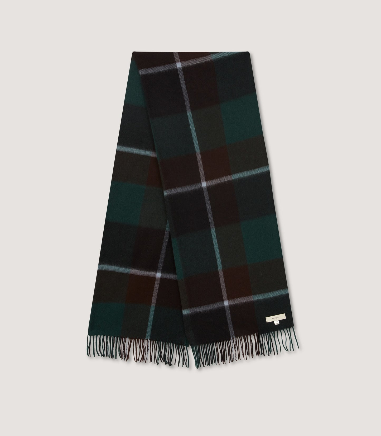 Classic Check Scarf In Forest Green