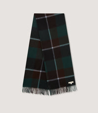 Classic Check Scarf In Forest Green
