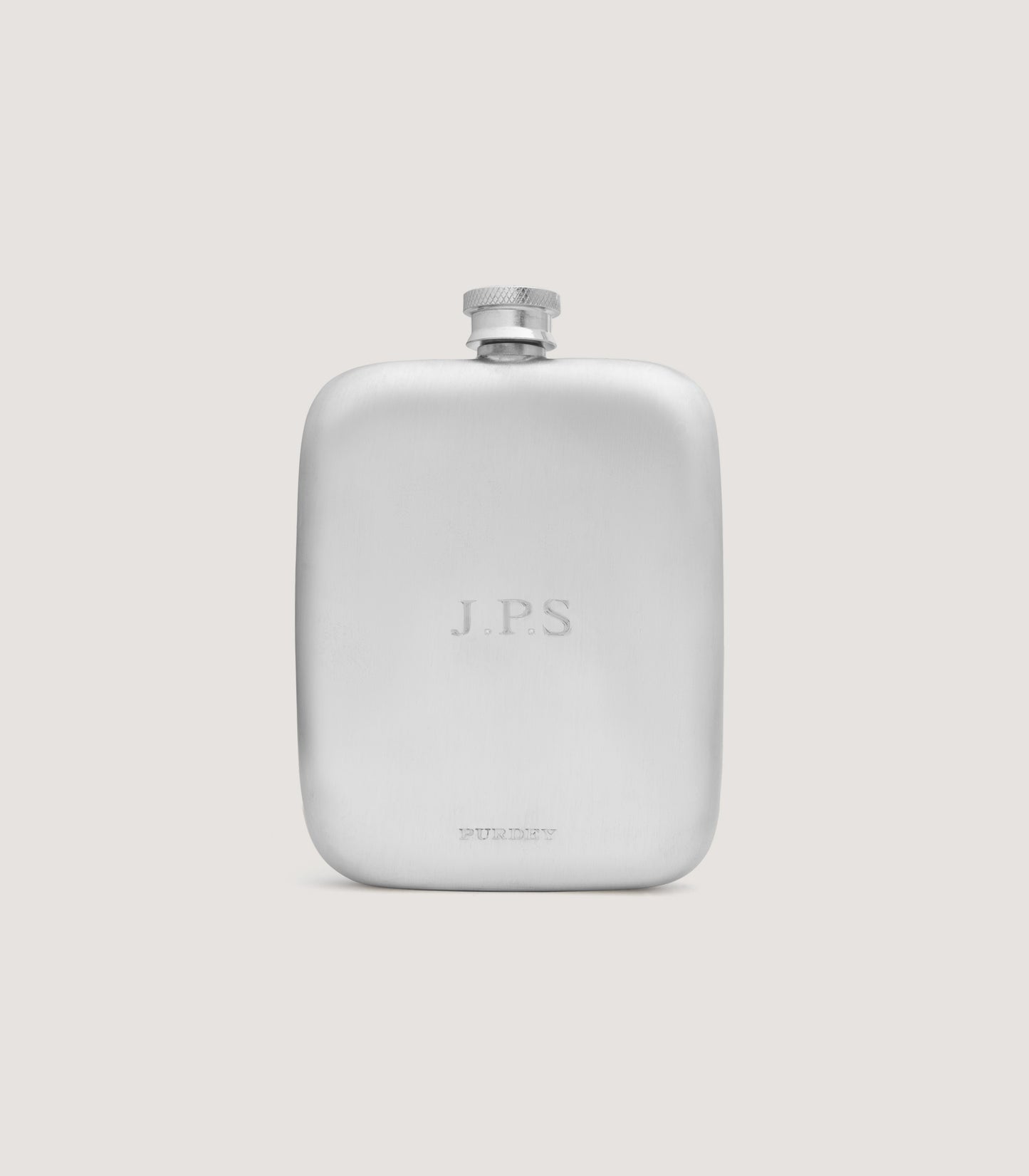 Square Brushed Pewter Flask