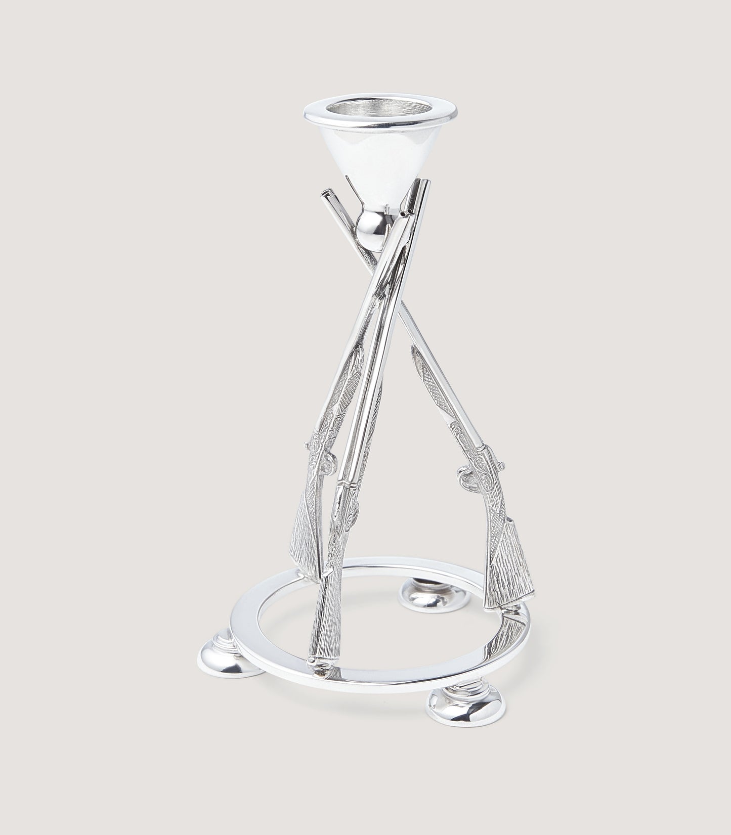 Sterling Silver Sporting Candlestick