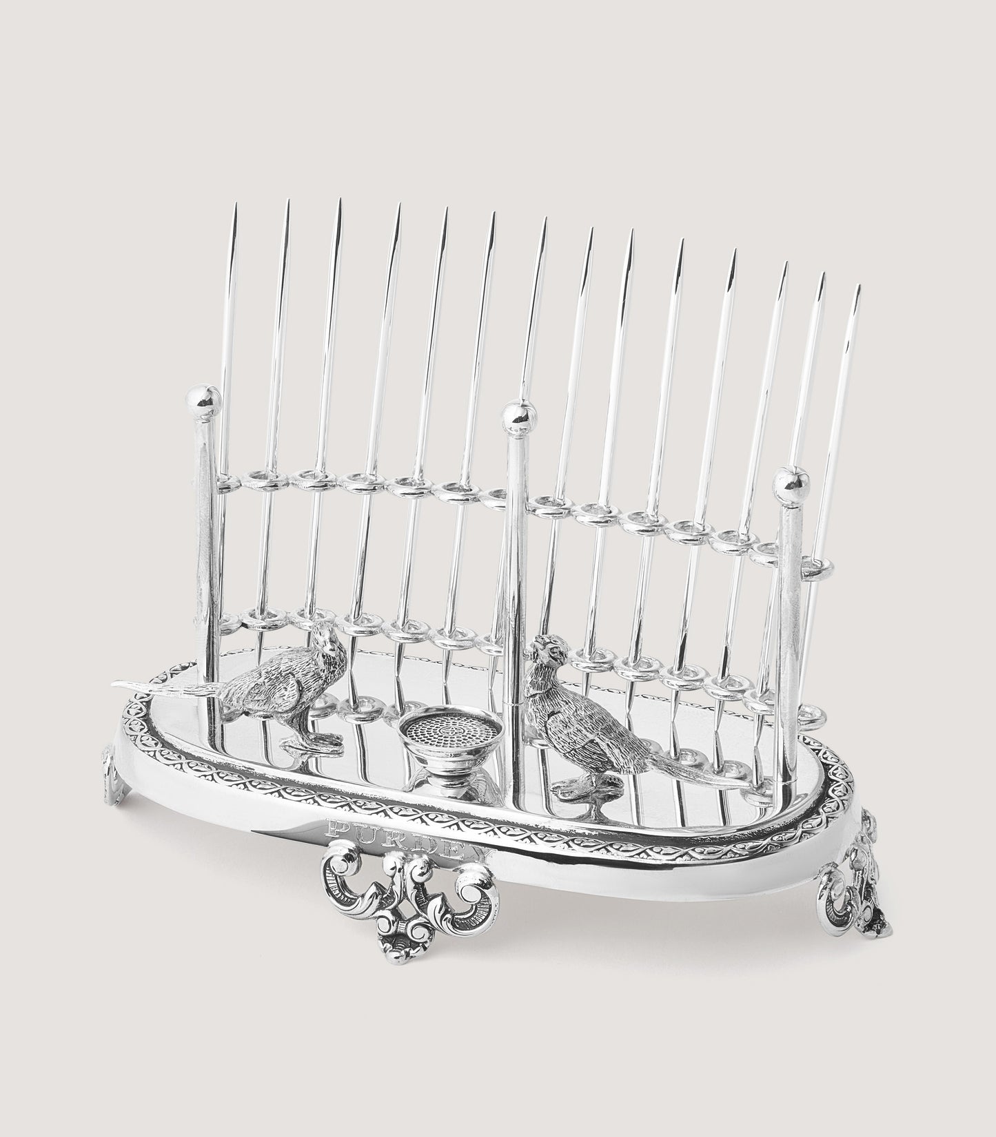 Sterling Silver Pheasant Cocktail Stick Holder