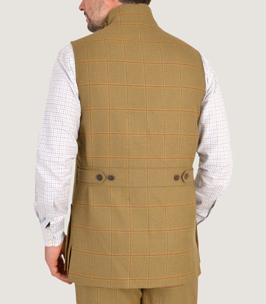 Men's Technical Tweed High Collar Sporting Vest In Berkshire