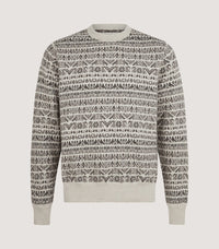Men's Vigo Wool Fairisle Bird Sweater in Pebble