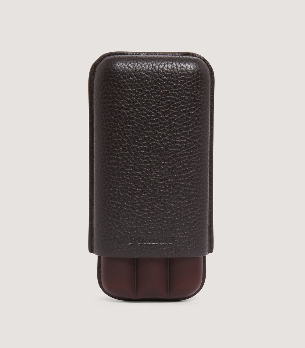 Three Cigar Leather Holder
