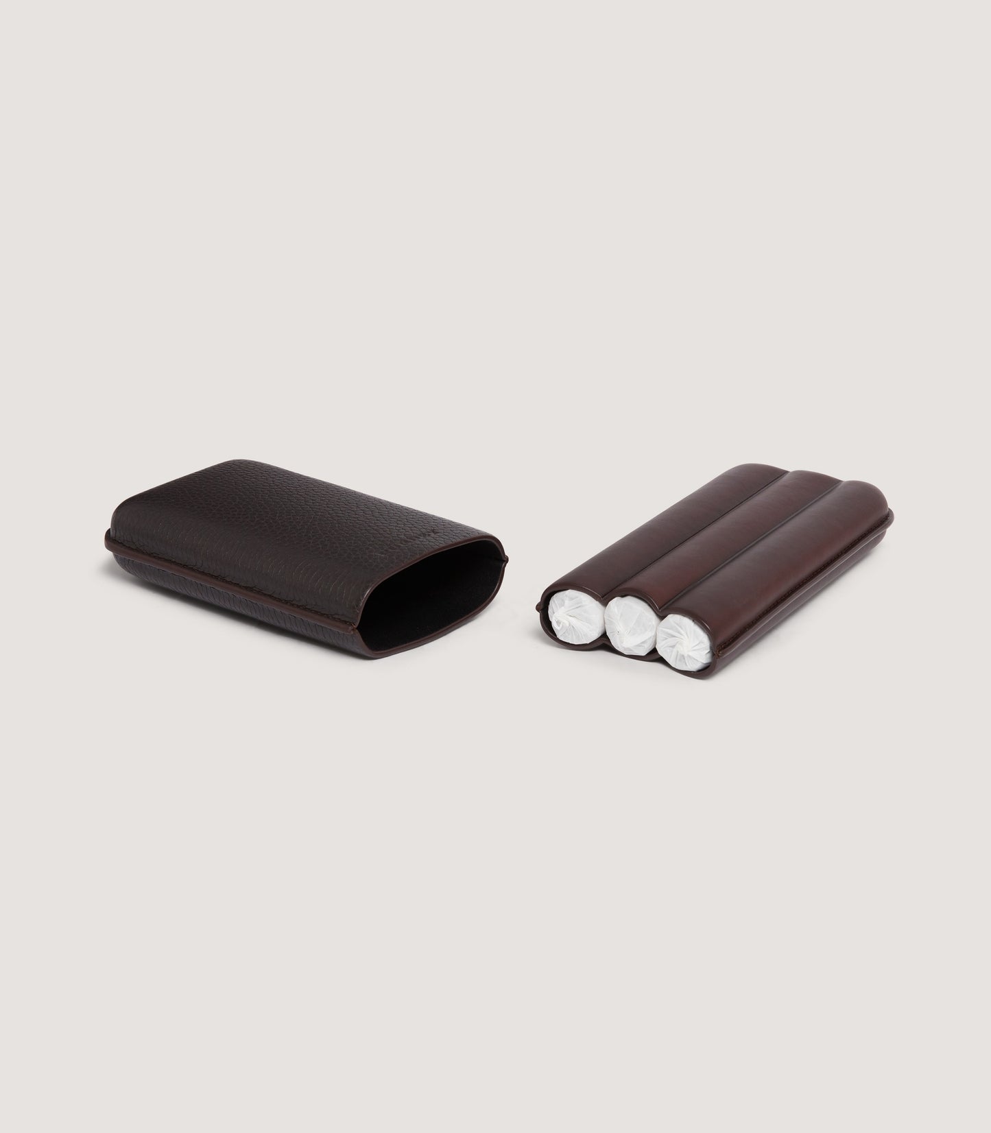 Three Cigar Leather Holder