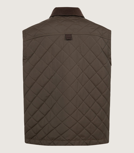 Men's Padded Barn Gilet in Olive