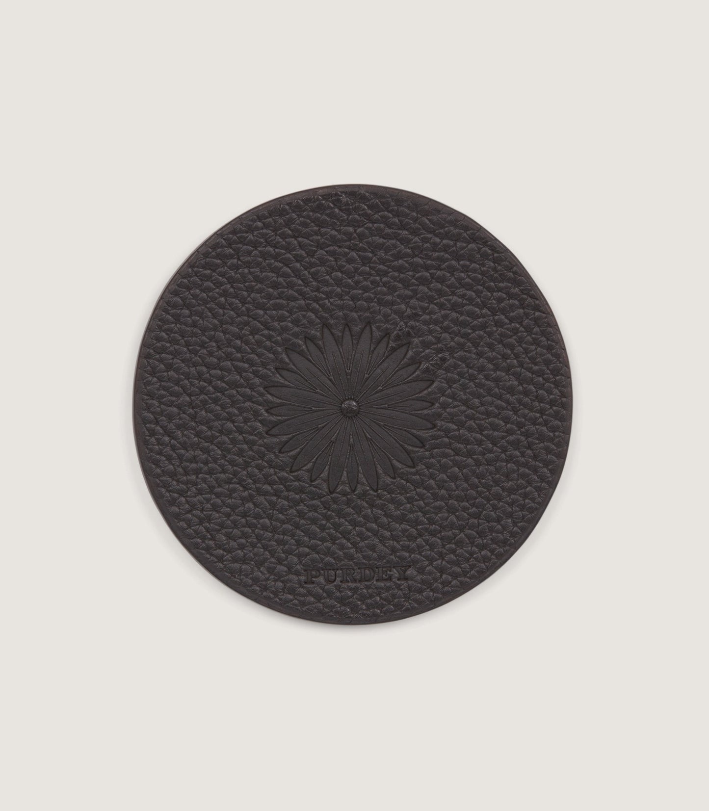 Purdey Leather Featherburst Coaster