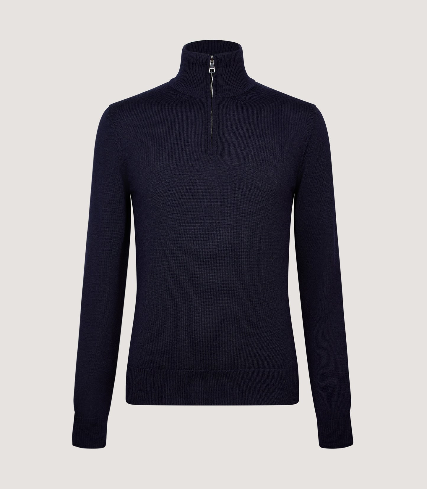 Men's Linton Quarter Zip Sweater in Midnight