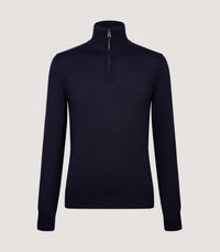 Men's Linton Quarter Zip Sweater in Midnight