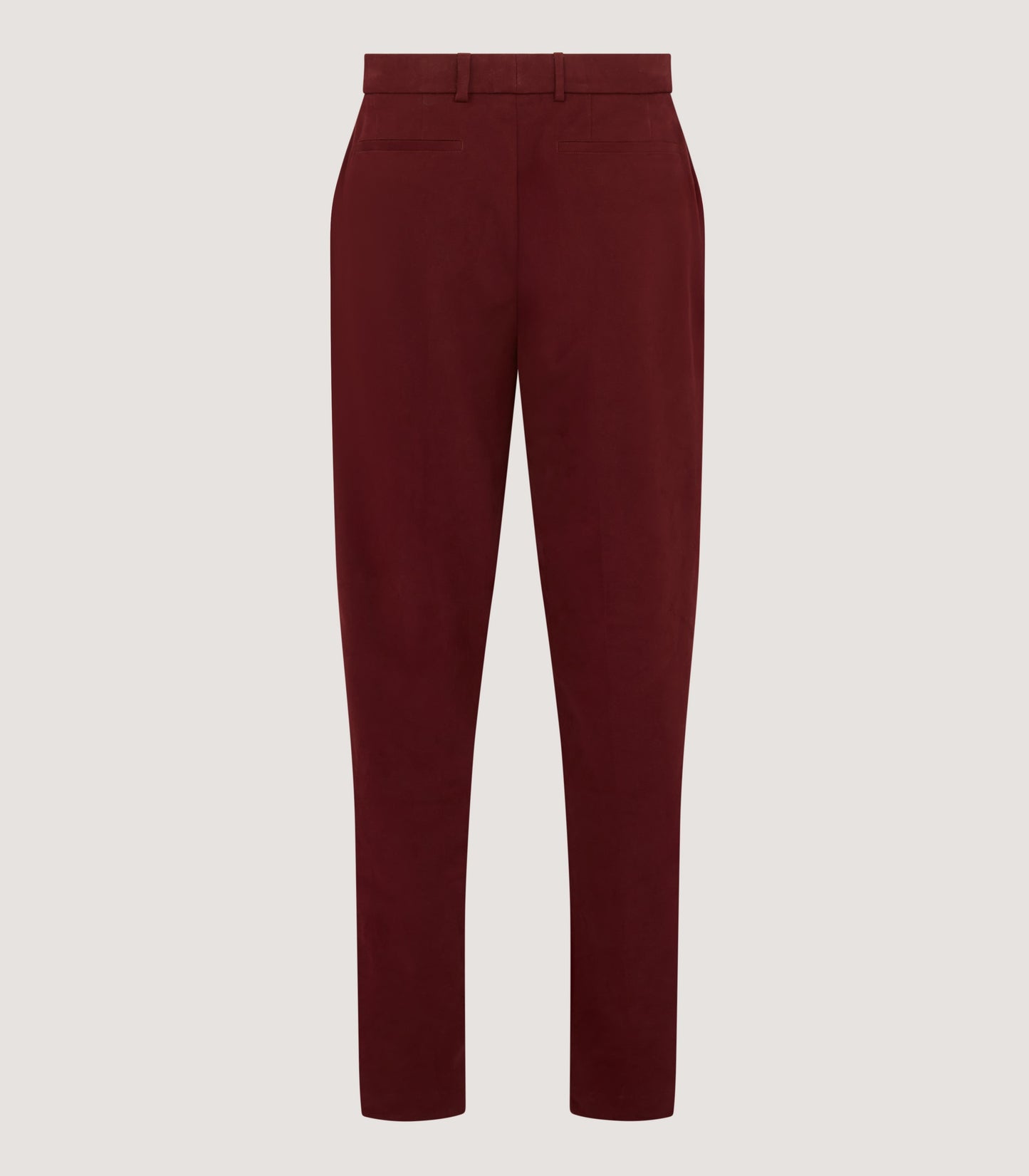Men's Heavy Twill Flat Front Trousers in Audley Red