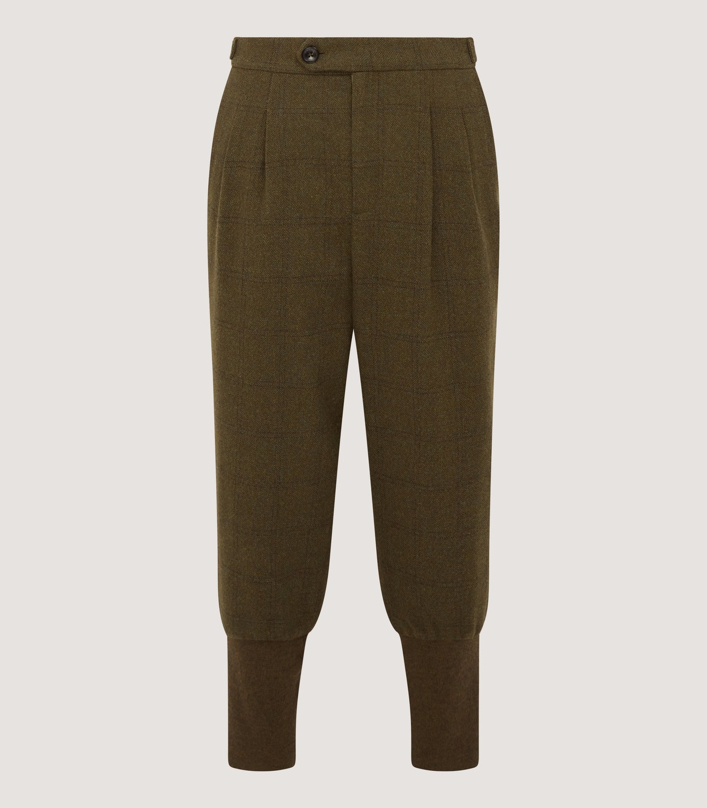 Men's Tweed Shooting Two Pleat Breek With Storm Cuff in Frederick Box Check