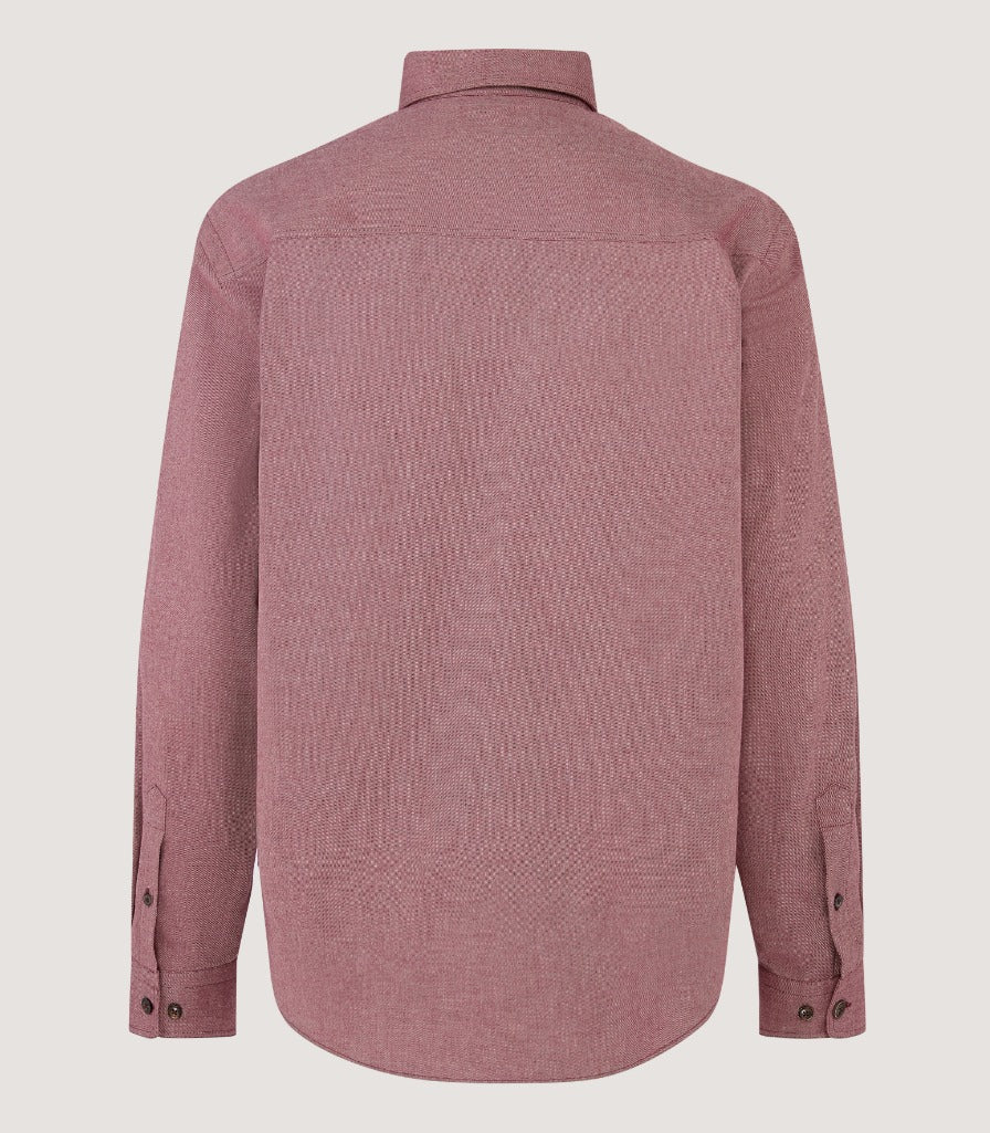 Men's Cotton Double Pocket Shirt in Audley Red