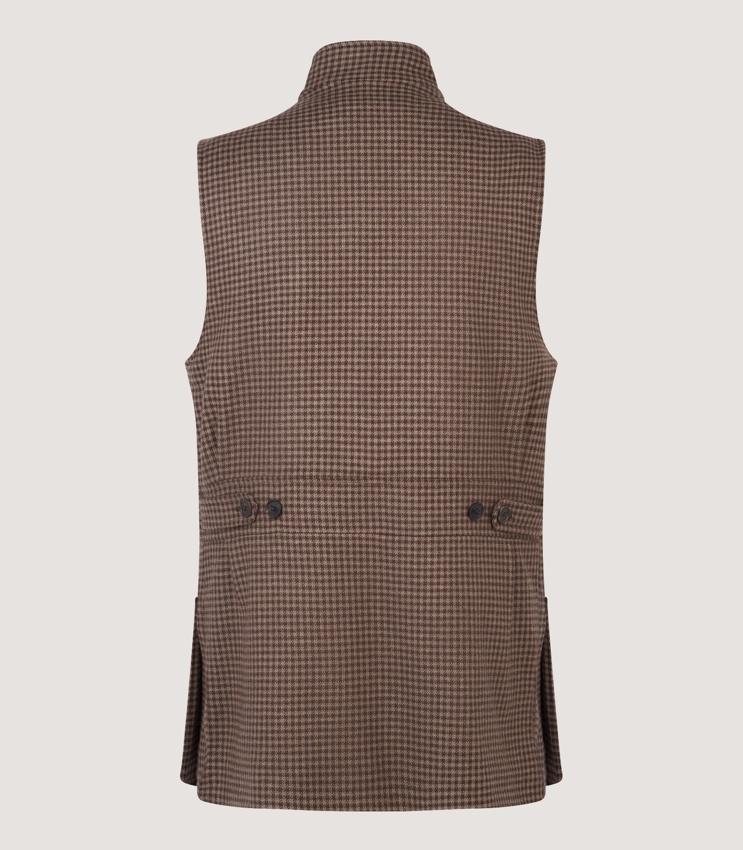 Men's Cashmere Tweed High Collar Shooting Vest in Torridon Check