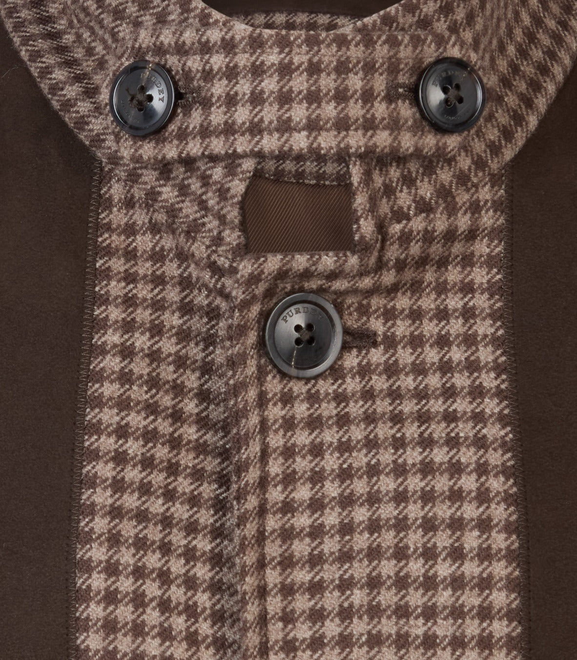 Men's Cashmere Tweed High Collar Shooting Vest in Torridon Check