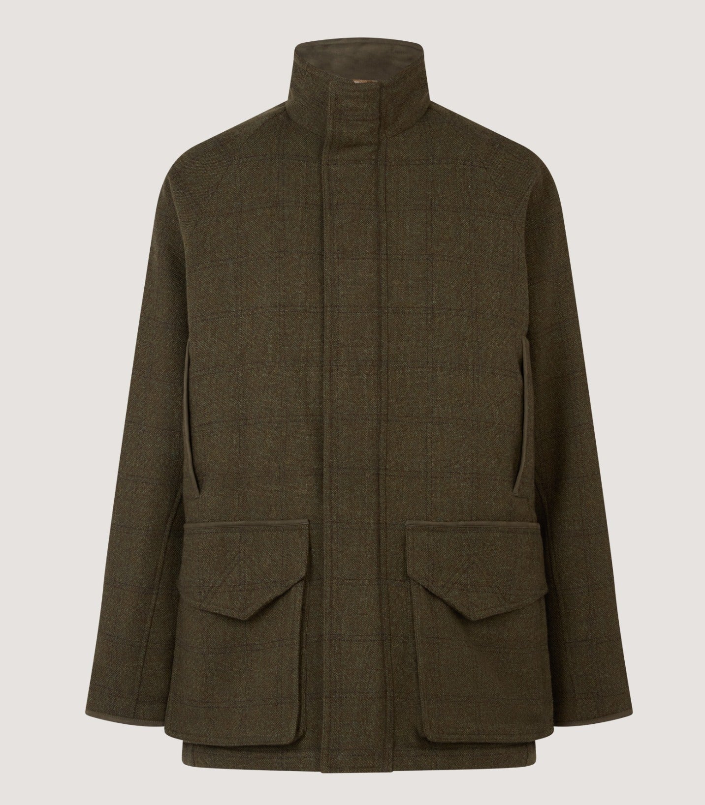 Men's Raglan Tweed Field Coat in Frederick Box Check
